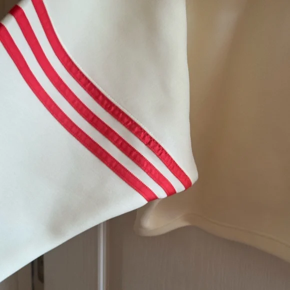 Adidas Women's Off-White Hoodie with coral Accents - Picture 2 of 4